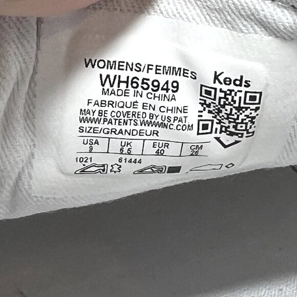 Keds Softerrra WH65949 Women's Leather Sneakers-Lace Up-9-White/Silver-Classic - Picture 15 of 16